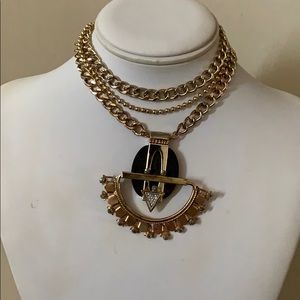 1 of a kind  Designer made 3 row choker necklace.